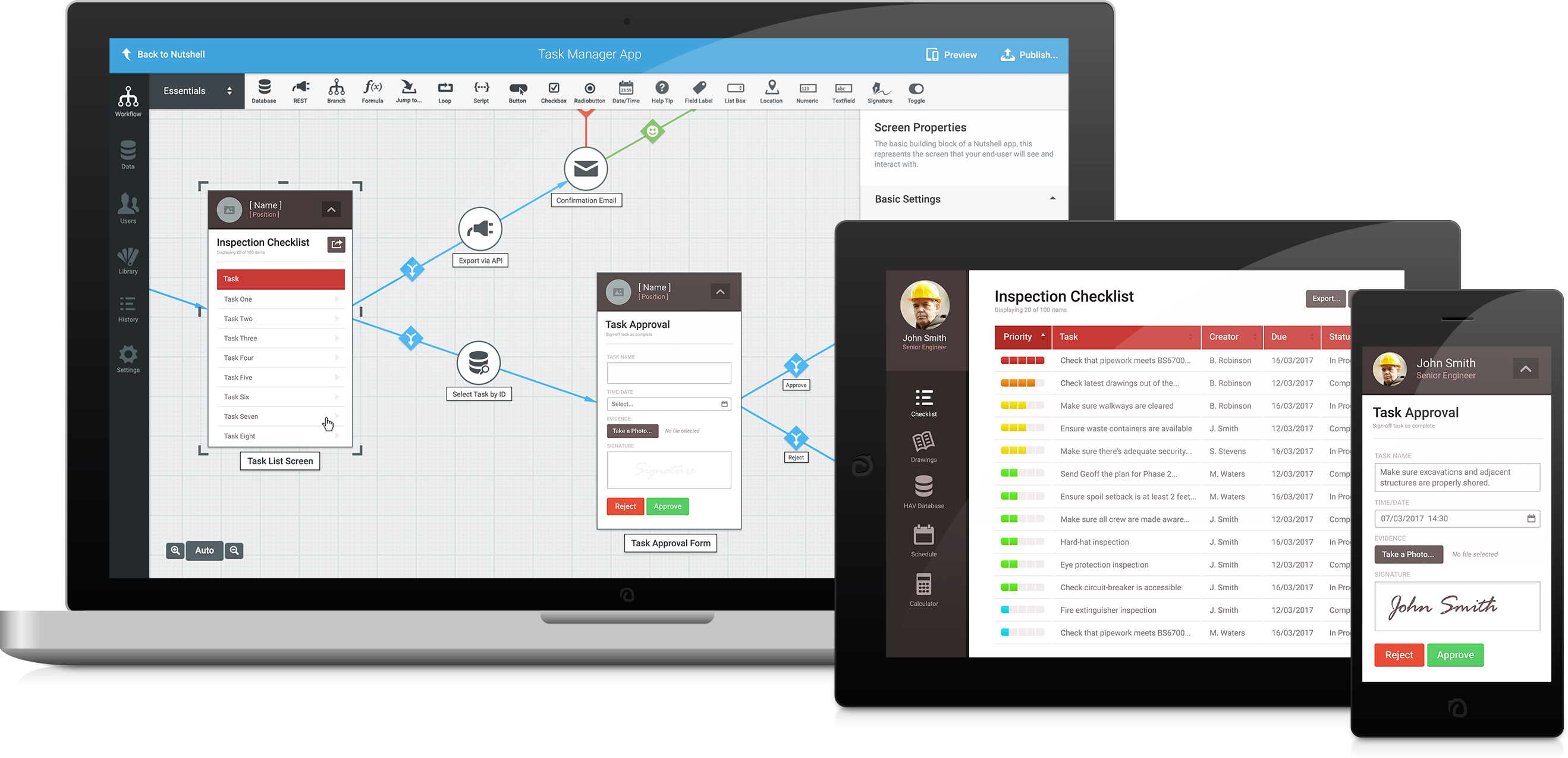 Nutshell app builder screenshot