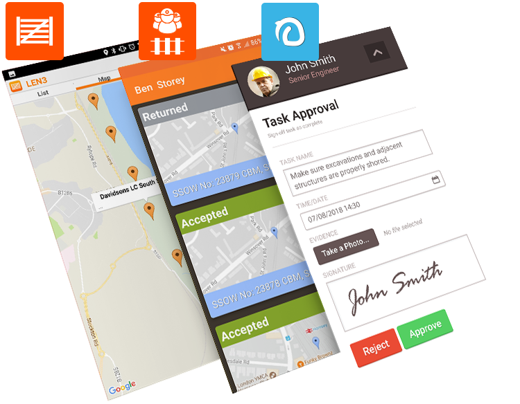 Access points, ePic and Nutshell mobile app screenshots
